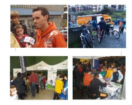 El Euskaltel Euskadi con Samu en el centro Btt Debabarrena