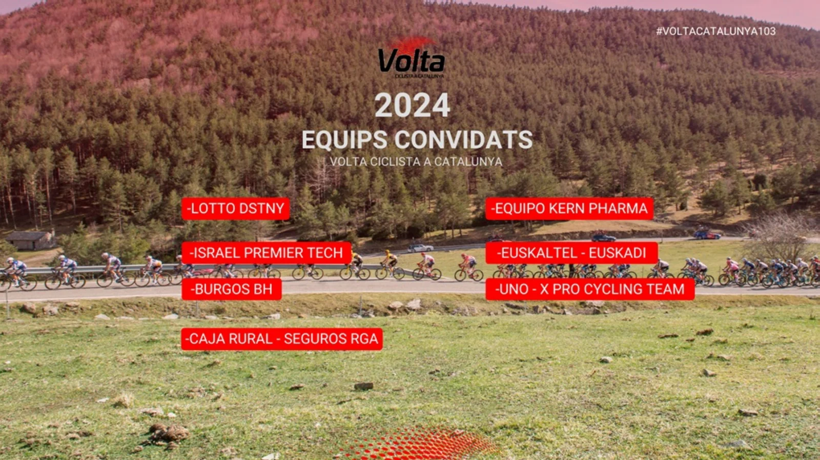 Confirmados todos los equipos que tomarán parte en la Volta Catalunya 2024