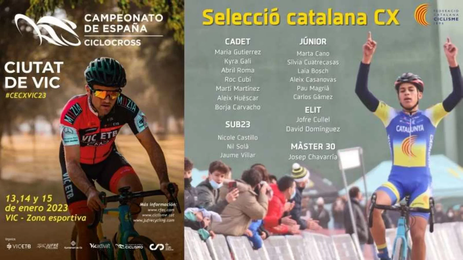 Definida la selección catalana por el Campeonato de España de Ciclocross de Vic