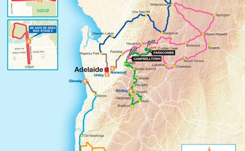 Desvelado el recorrido del Tour Down Under 2017