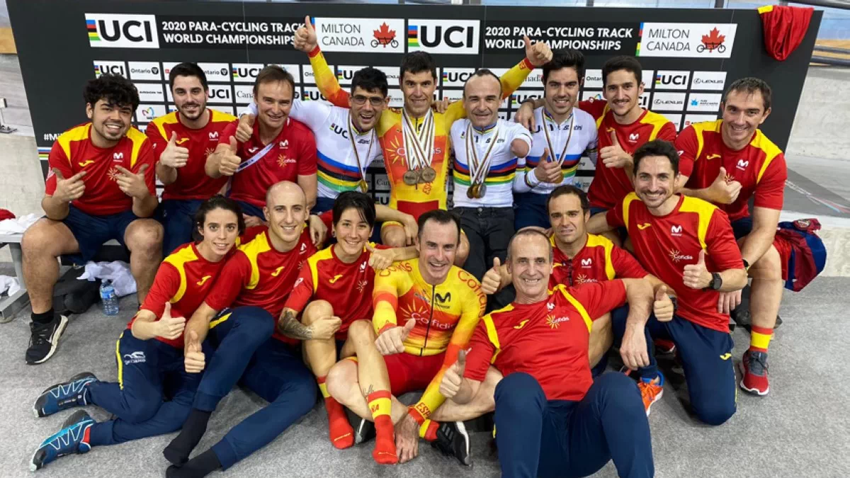 Diez medallas para la selección en el Mundial de ciclismo adaptado en pista