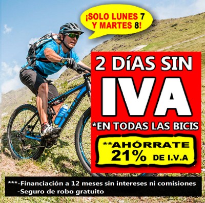 Dos días sin IVA en preciosbicicletas.es