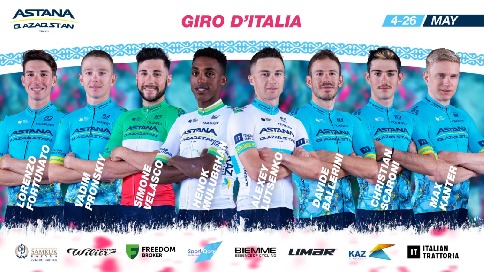 El Astana Qazaqstan listo para afrontar el Giro de Italia 2024 con una alineación internacional