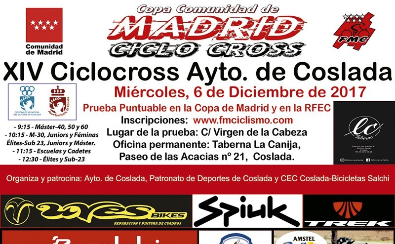 El ciclocross de Coslada cumple su XIV edición con un nuevo circuito