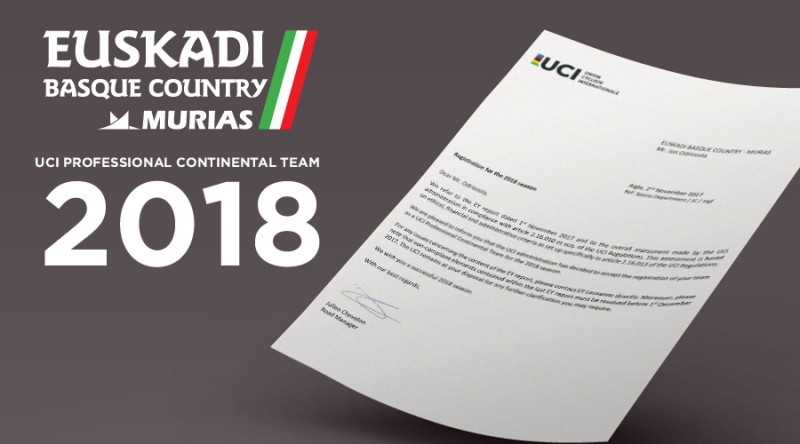 El Euskadi Basque Country - Murias Taldea confirmado como equipo Continental