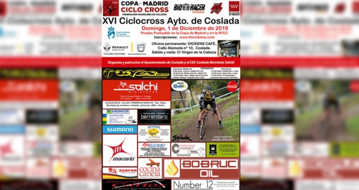 El próximo domingo se disputa el XVI ciclocross de Coslada 