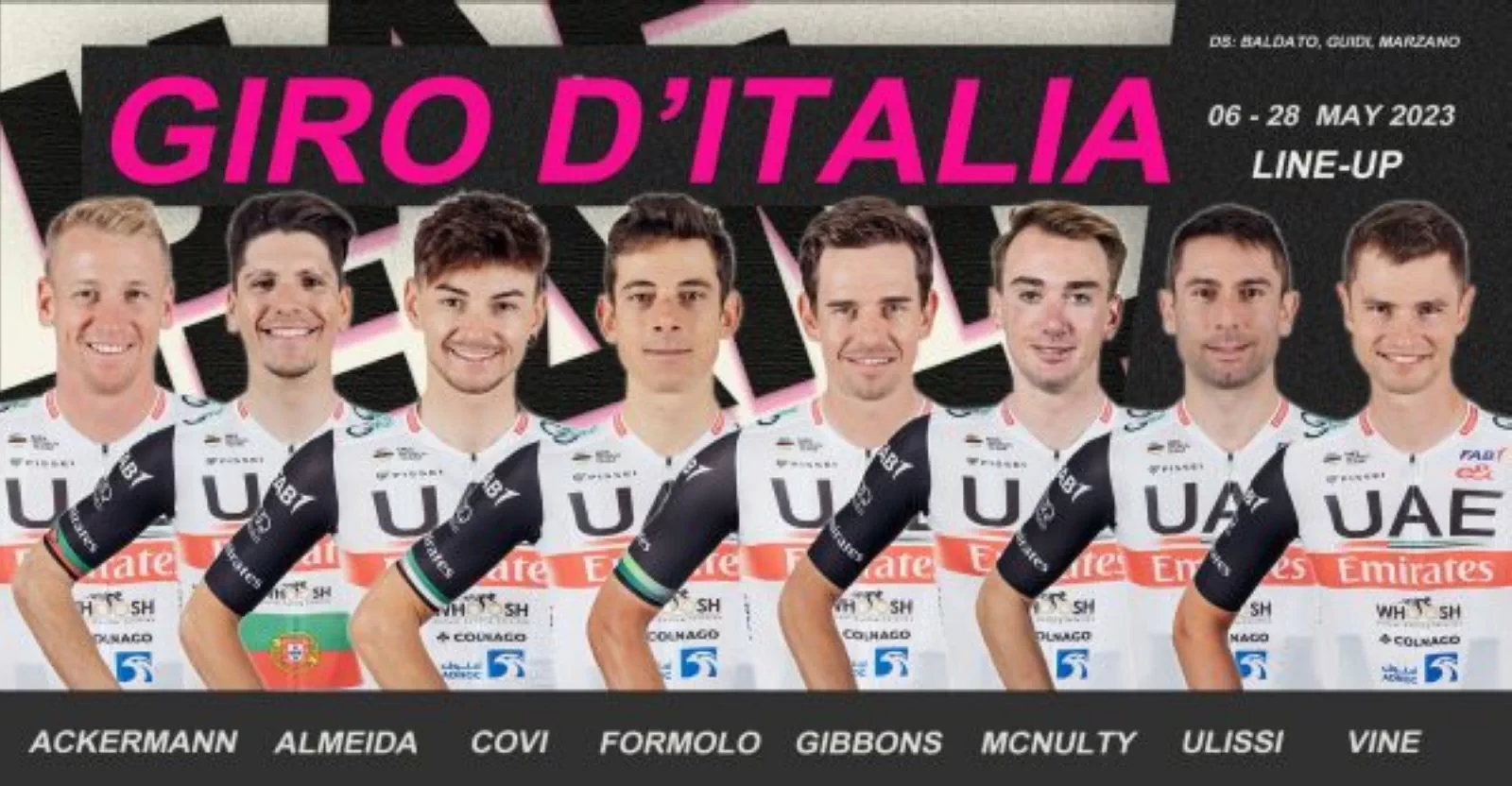 El UAE Team Emirates elige a Joao Almeida para liderar al equipo en el Giro 2023