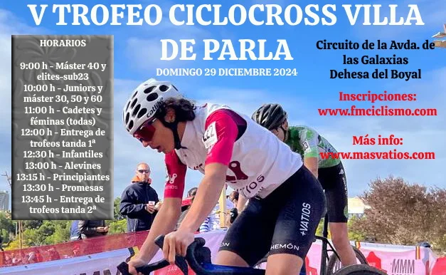 El V Trofeo Ciclocross Villa de Parla será la última prueba de la Copa Comunidad de Madrid 2024