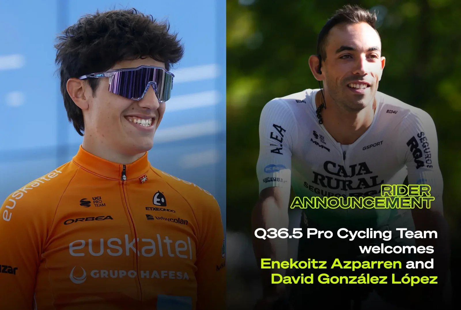 Enekoitz Azparren y David González firman por el Q36.5 Pro Cycling Team