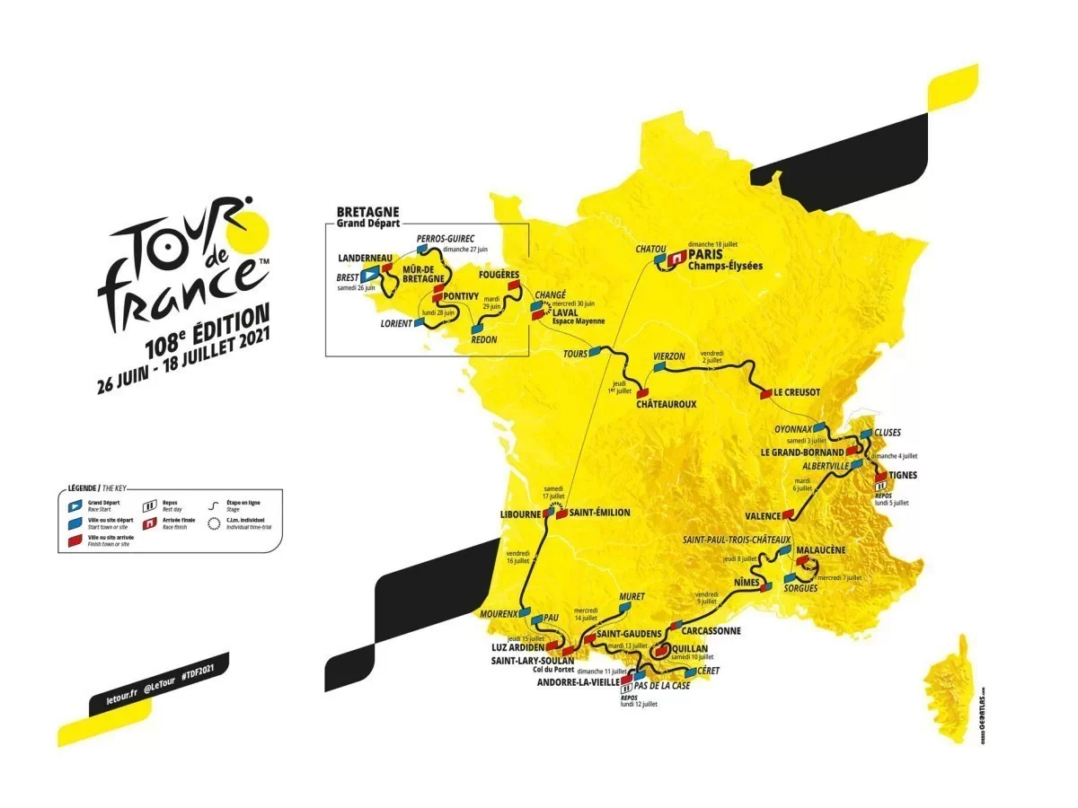 Etapas, recorrido y equipos Tour de Francia 2021