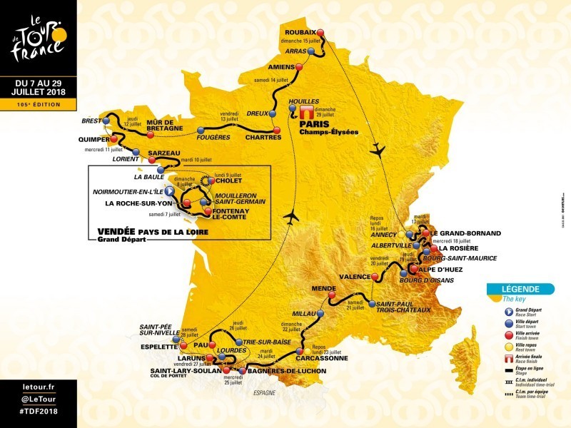 Etapas Tour de Francia 2018