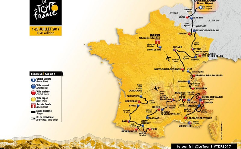 Etapas y vídeo Tour de Francia 2017 