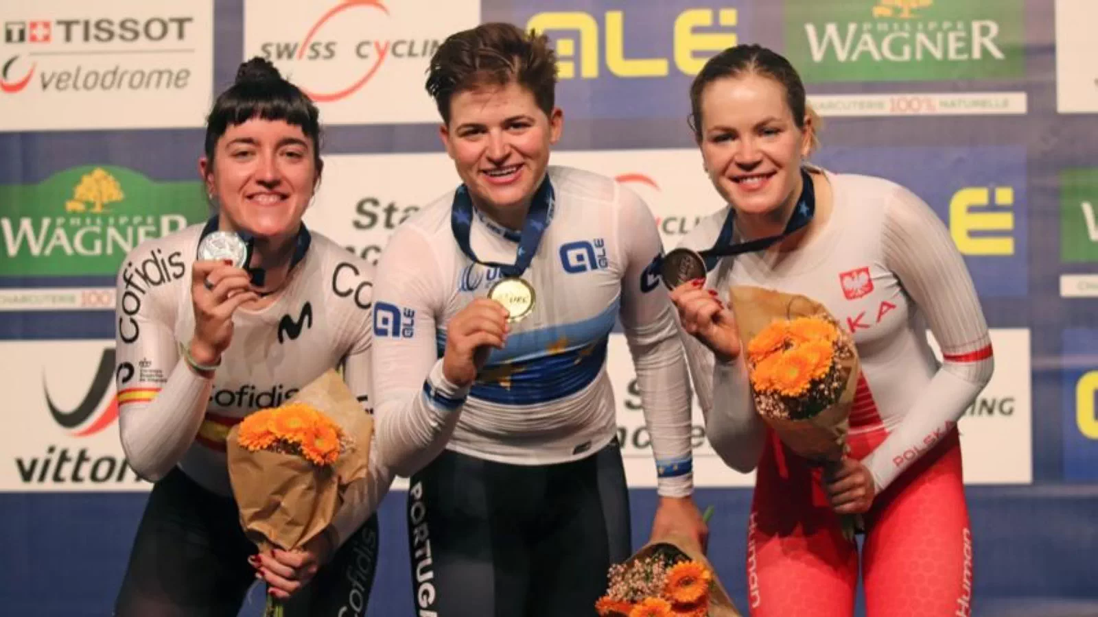 Eukene Larrarte plata en el Scratch del Europeo de Pista