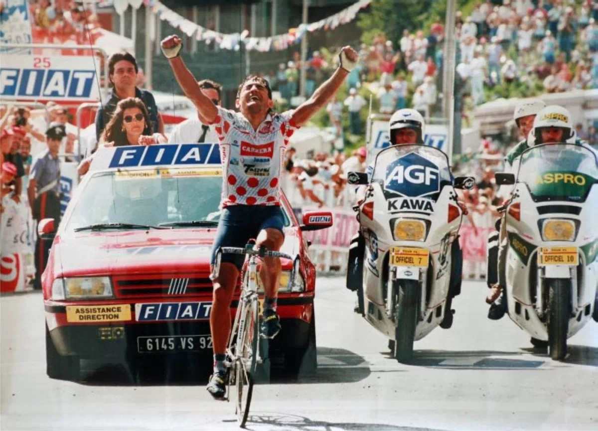 Exhibición del Diablo Claudio Chiappucci hoy en teledeporte