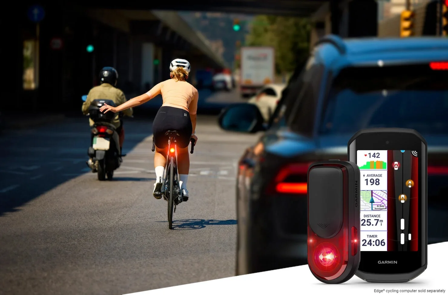 Garmin presenta el Varia RearVue 820. El radar con detección de tamaño de vehículos y luz de freno
