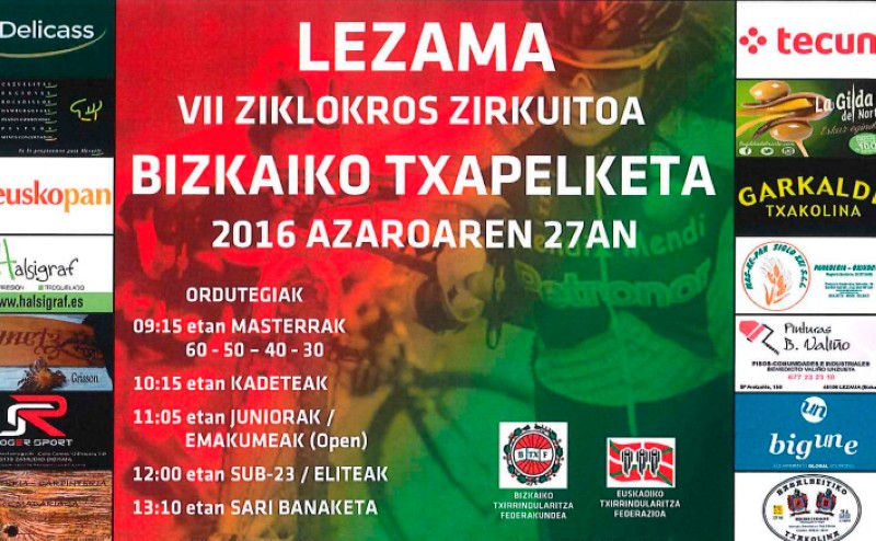 Horarios y circuito campeonatos de Bizkaia ciclocross 2016 Lezama