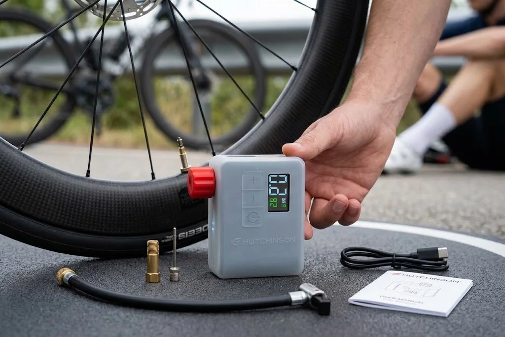 Hutchinson FlashAir infla tus ruedas a 120 PSI en segundos y cabe en el bolsillo del maillot