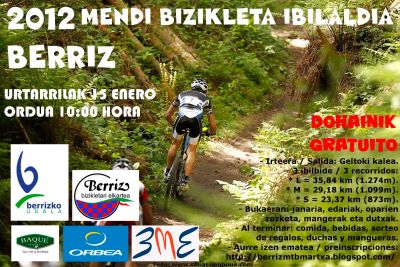 La Berriz MTB Marcha el próximo 15 de Enero