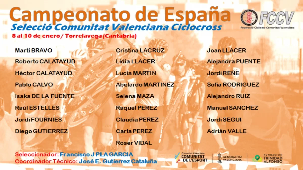 La FCCV acudirá con 25 ciclistas al Campeonato de España de ciclocrós de Torrelavega