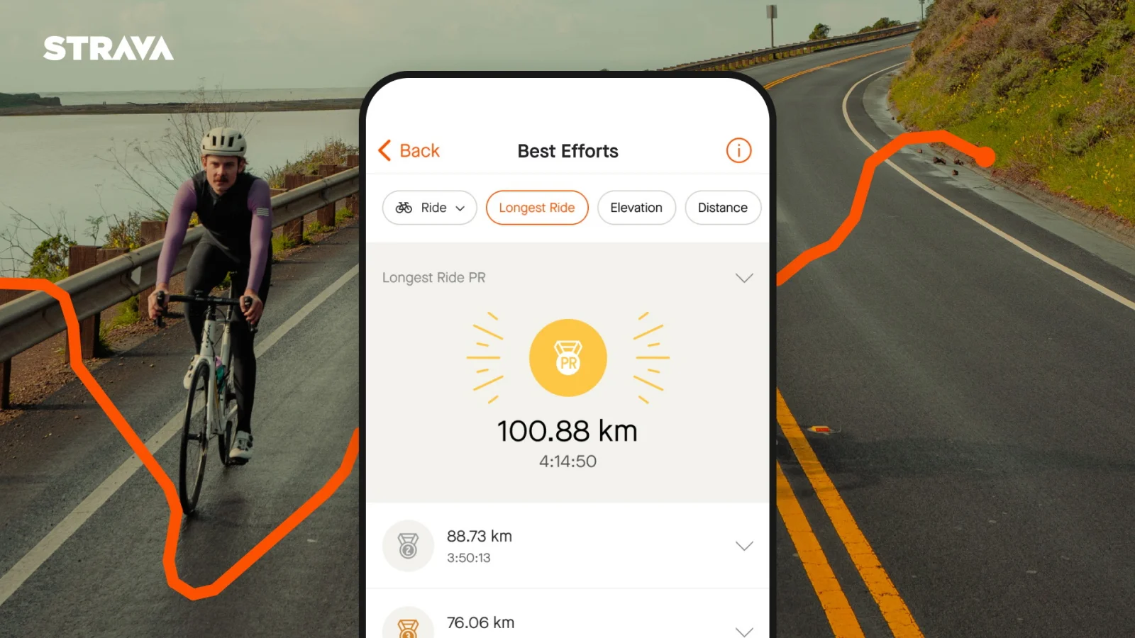 La funcionalidad de Mejores Tiempos también estará disponible para Ciclismo en STRAVA