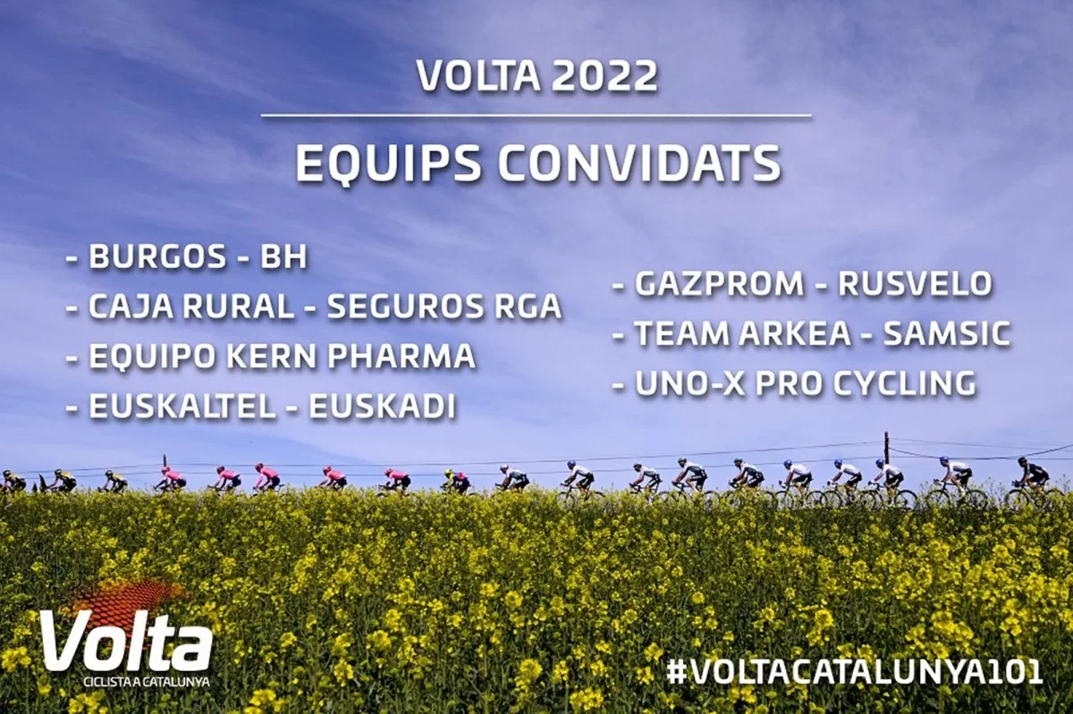 La Volta a Catalunya 2022 confirma los equipos participantes para la próxima edición