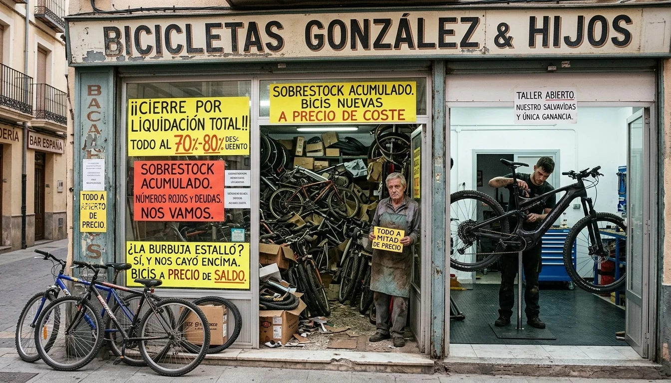 Las tiendas de ciclismo en España en números rojos y las pocas que sobreviven es gracias al taller