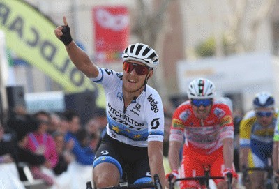 Matteo Trentin ganador de la segunda etapa de la Vuelta a Andalucía