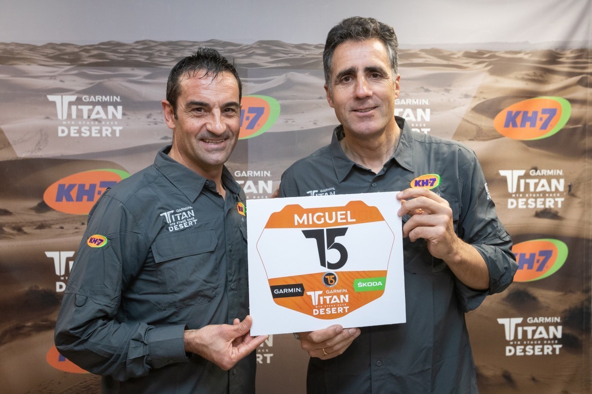 Miguel Indurain preparado para competir en la Titan Desert 2020