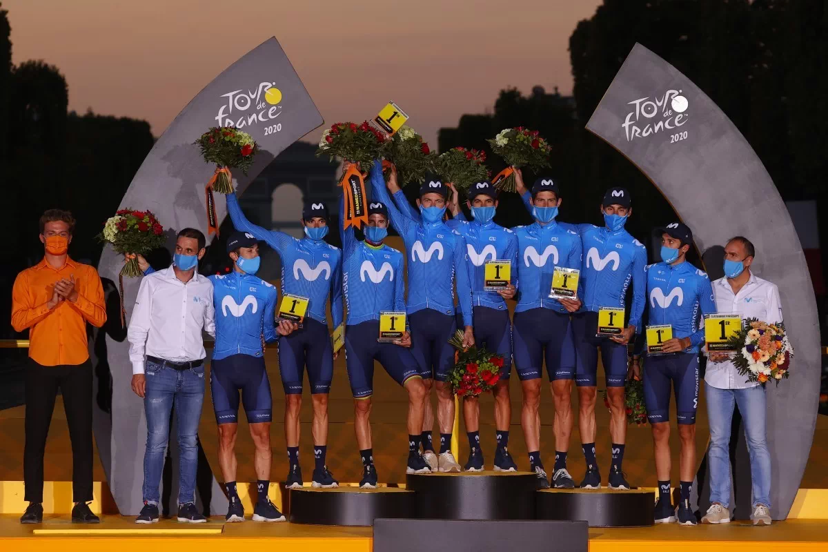 Movistar Team finaliza el Tour como mejor equipo de la carrera