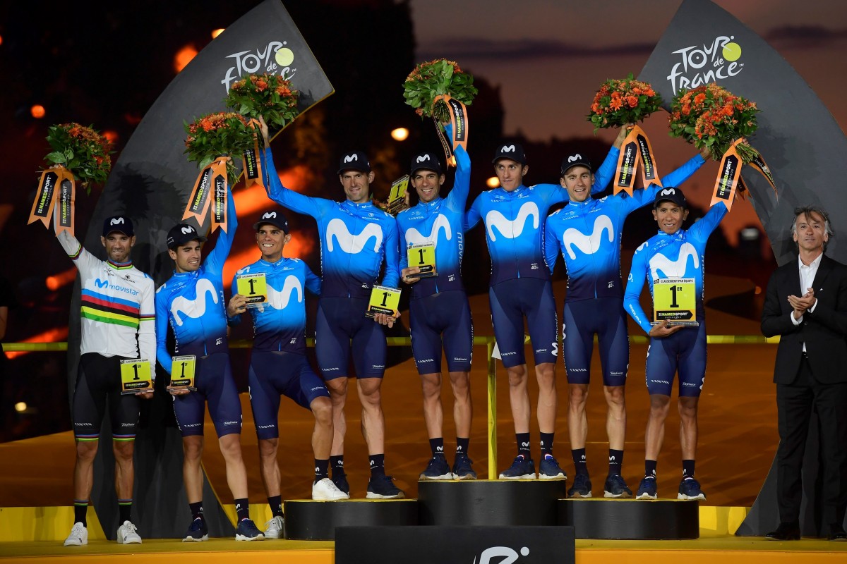 Movistar Team, el mejor equipo, sube un año más en el podio de París 