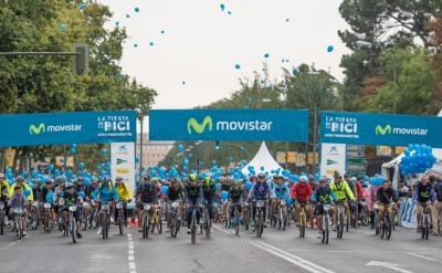 Más de 100.000 ciclistas se sumaron a la fiesta en Madrid