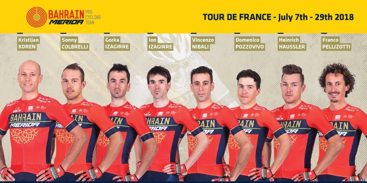 Nibali liderará al Bahrein Merida con los hermanos Izagirre en el Tour 2018