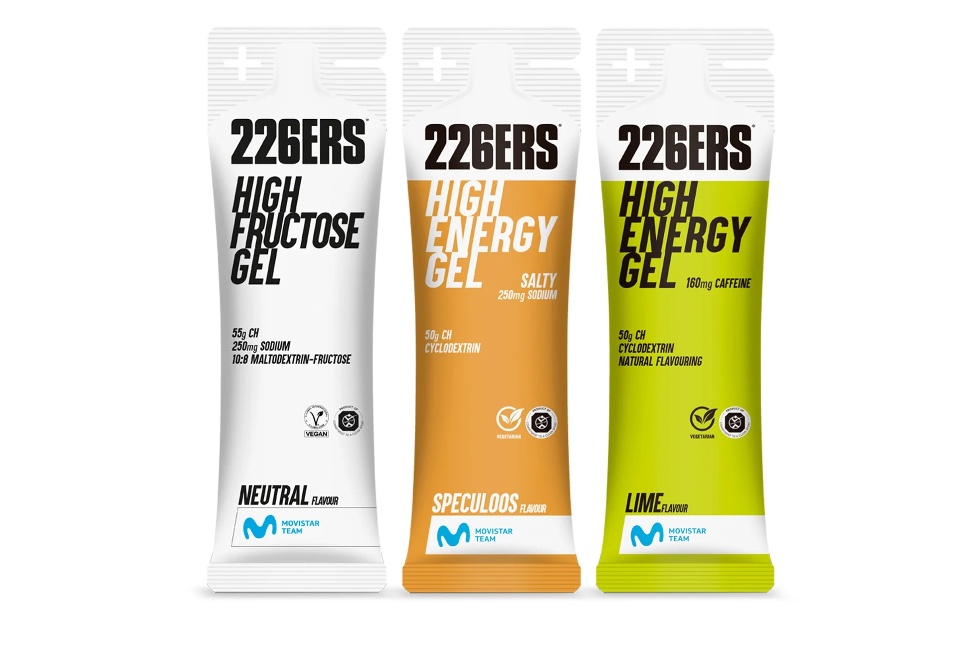 Nuevos Sabores para High Energy Gel y High Fructose Gel de 226ers