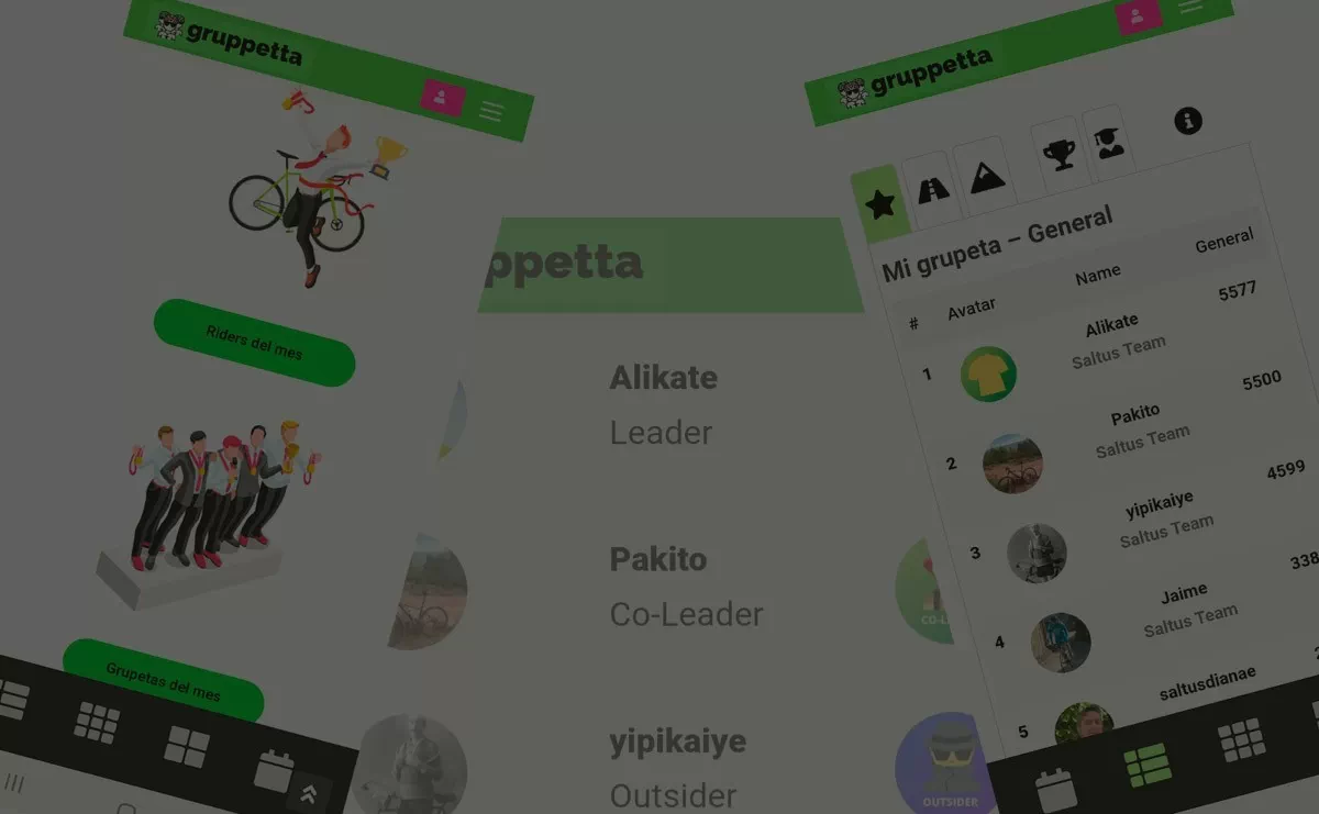 Os presentamos Gruppetta una divertida app para grupetas ciclistas donde competir con tus amigos