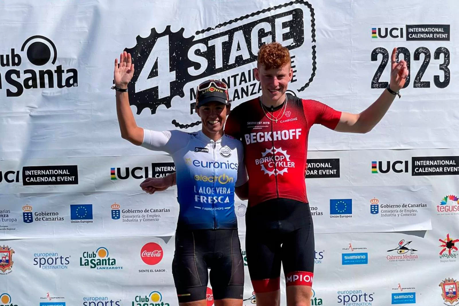 Ostergaard y Kortekaas campeones de la Club La Santa 4 Stage MTB Race Lanzarote 2023