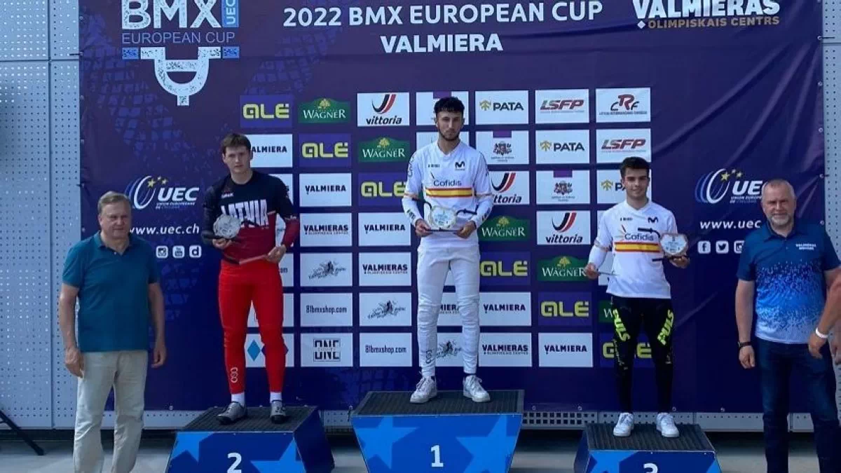 Pablo García logra el oro en la última prueba de la Copa de Europa de BMX en Valmiera