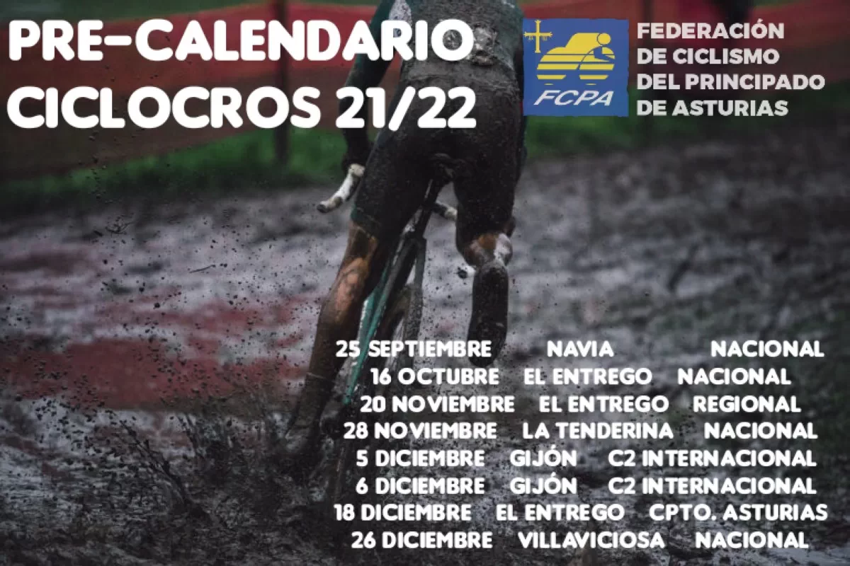 Precalendario asturiano de ciclocross para la temporada 2021