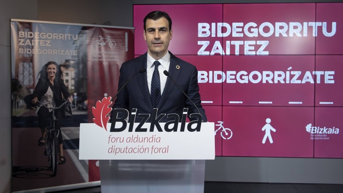 Presentada la campaña para promocionar el uso de bidegorris en Bizkaia