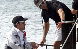 Carlos Sastre navegó en el catamarán de Tommy Hilfiger y en el Delta Lloyd