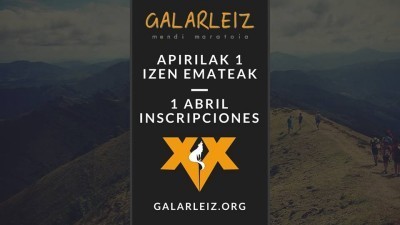 Se abren hoy las inscripciones para la Galarleiz 2015