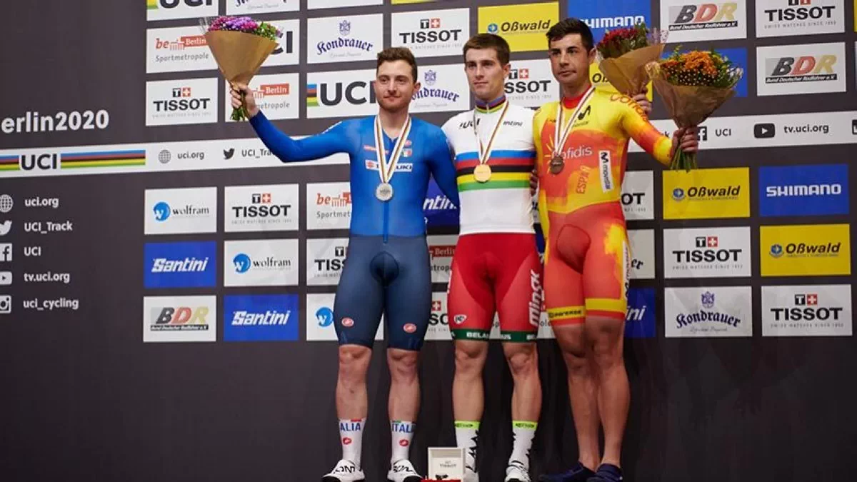 Sebastián Mora sube al podio en el Scratch del Mundial de Pista