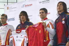 Las selecciones de pista y fútbol hermanadas en Mallorca