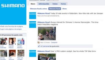 Shimano en twitter y facebook