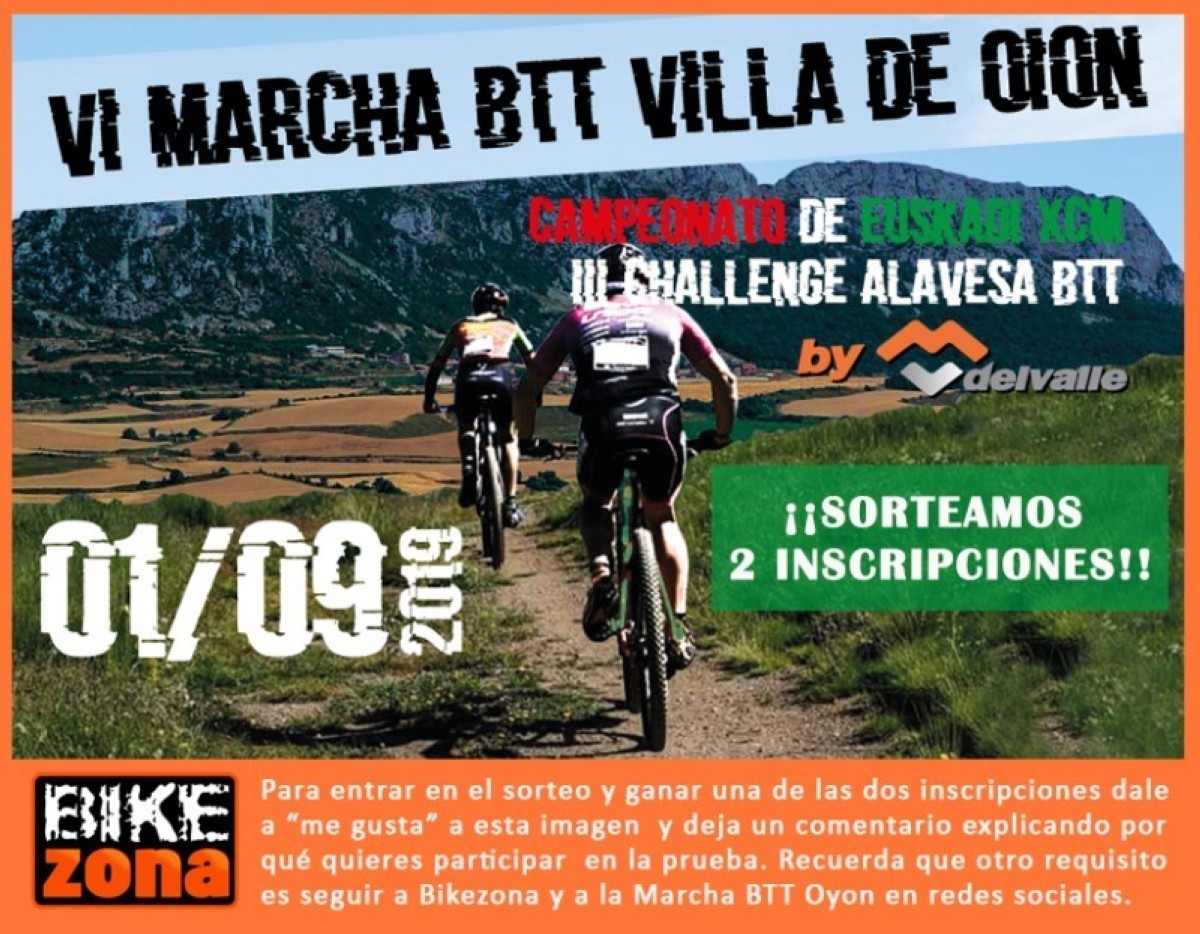 Sorteamos dos inscripciones para la Marcha BTT Villa de Oion