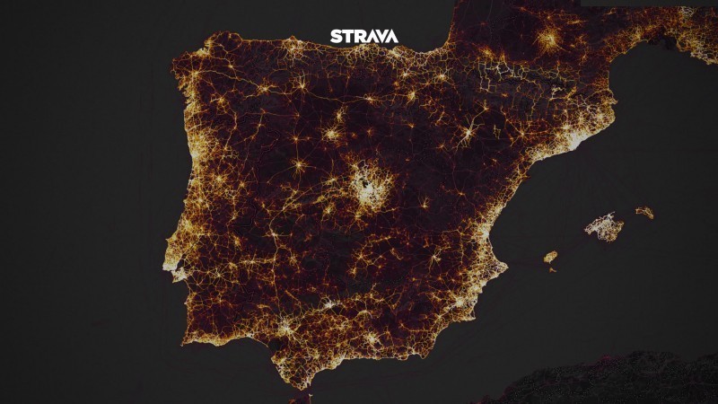 Strava presenta su Global Heatmap con más de 10 millones de atletas