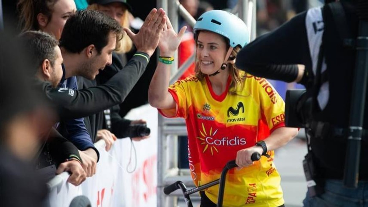 Teresa Fernández-Miranda cerca del podio en el Europeo de BMX Freestyle 2019