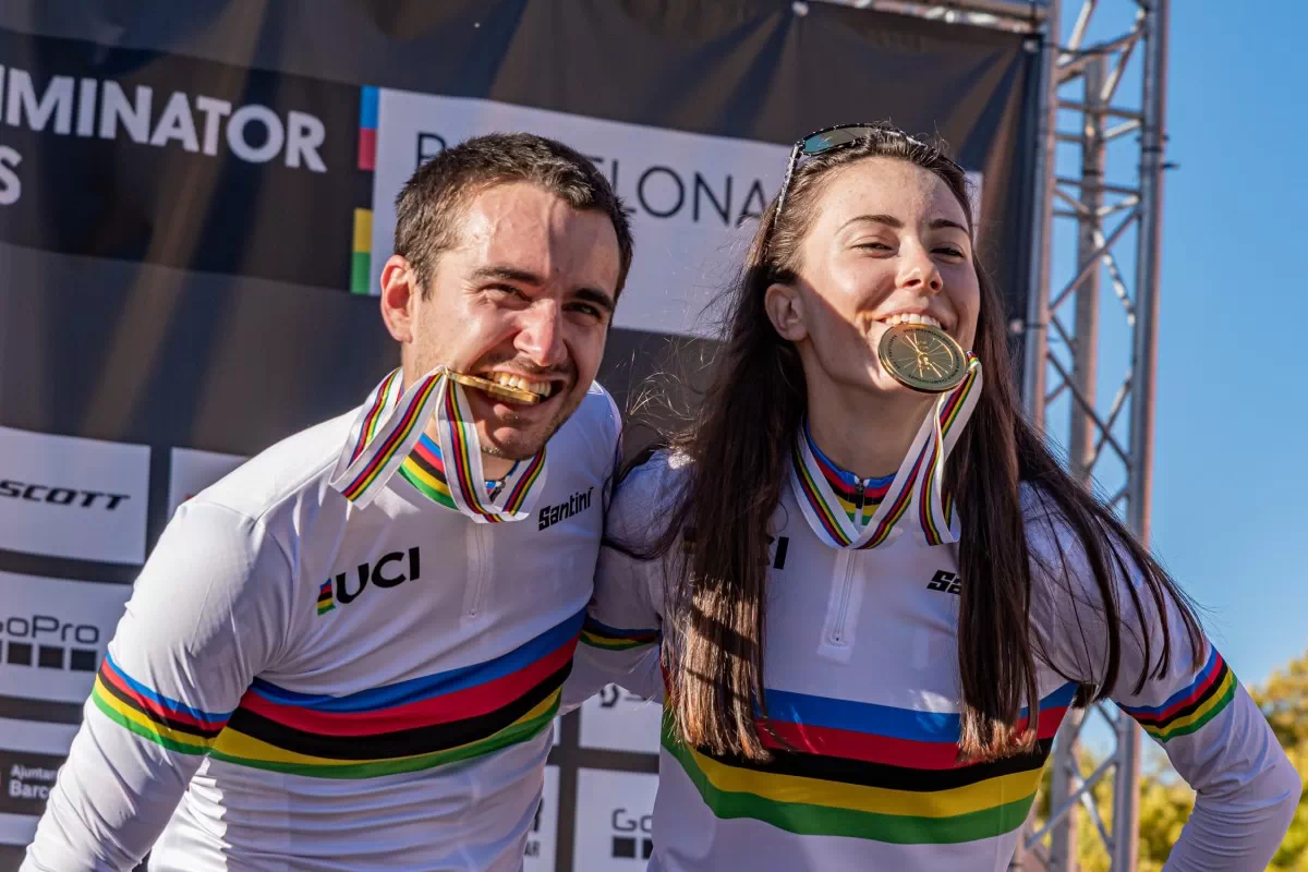 Titouan Perrin-Ganier y Gaia Tormena campeones del Mundo de MTB Eliminator