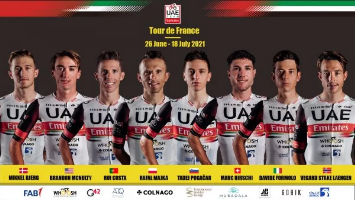 Tour de Francia: El UAE Team Emirates elige equipo para defender el título de Tadej Pogacar en 2020