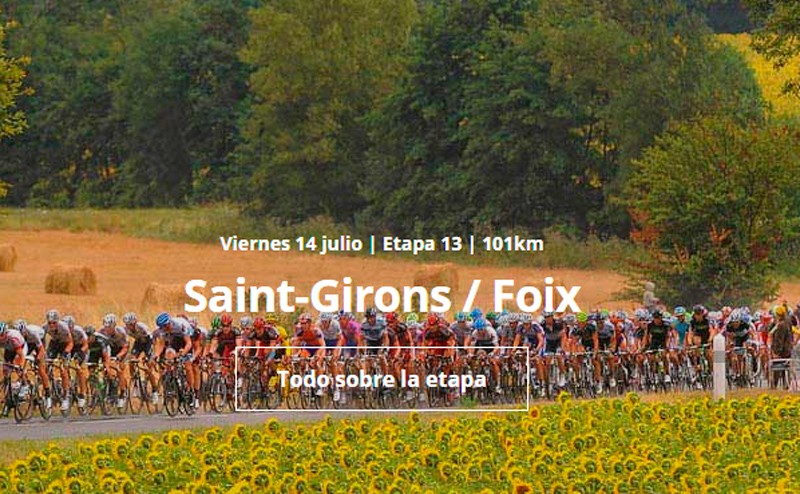 Tour de Francia: Hoy la etapa más corta 101 km entre Saint-Girons y Foix