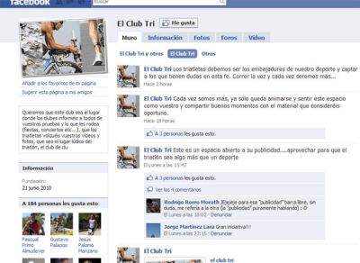 Todo el Triatlón en Facebook